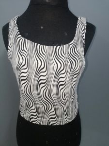 Kids Costumes to Hire - Black & White  Crop Top - 11 Years